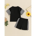 thumbnail image 4 of Bagilaanoe 2pcs Toddler Baby Boy Shorts Set Short Sleeve Letter Embroidery T Shirt Tops + Shorts 3M 6M 12M 18M 24M 3T Kids Casual Summer Clothes, 4 of 7