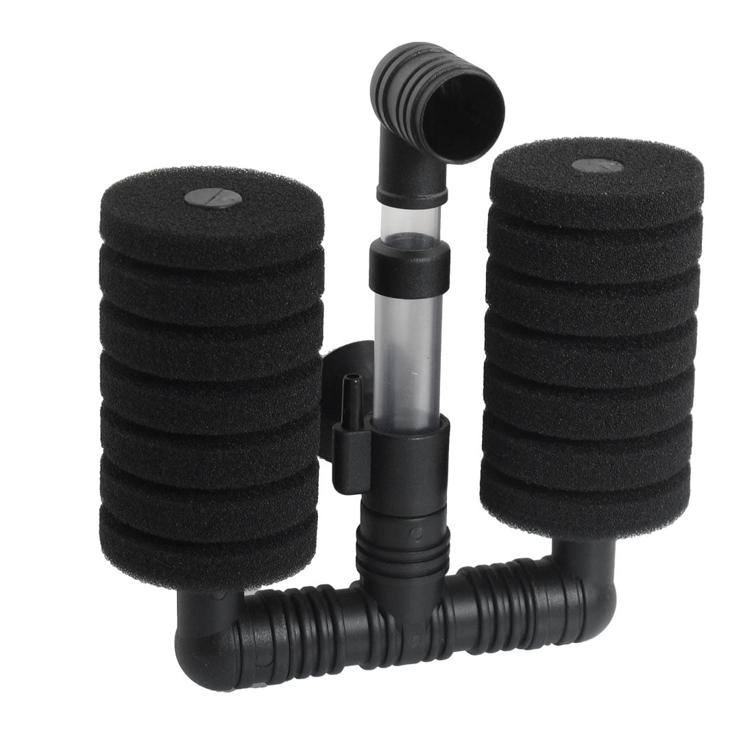 Black Double Sponge Aquarium Air Pump Water Filter for Fish Tank
