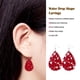 thumbnail image 4 of sweethay Pendientes de cuero con purpurina, gota de agua, colgante para el oído, joyería exagerada para el Día de San Valentín, pendiente colgante Ropa, zapatos y accesorios Miscelánea Tipo 2 sweethay AP010056-02, 4 of 6