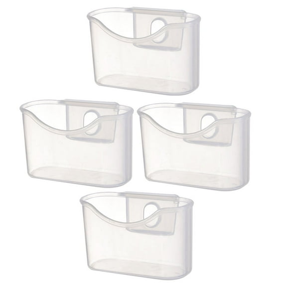 ifundom 4-Pack Clear Plastic Refrigerator Door Organizer Boxes for Seasoning Packets and Kitchen Storage Solutions