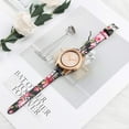 thumbnail image 6 of TOYOUTHS Leather Bands Samsung Galaxy Watch 42mm/Galaxy Active 2 Strap Women Men Wristband for Gear S2 Classic/Gear Sport 20mm (Black/Pink Floral), 6 of 6