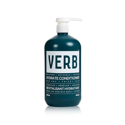 VERB après-Shampooing Hydratant Démêle les Cheveux Secs et Frisés pour Réduire les Frisottis et Ajouter de l'Humidité aux Cheveux, 32 oz