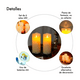thumbnail image 4 of Pack 6 Velas Grandes Led Flama Realista Belug, Amarillo, 4 of 5