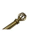 thumbnail image 2 of Linen Avenue Cage Single Window Curtain Rod Set, 48 to 86-inch, Brass, 2 of 4