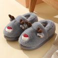 thumbnail image 3 of Zapatos de algodón de alce otoño e invierno hogar interior antideslizante cálido dibujos animados niños zapatos de algodón para padres e hijos bolsa de pareja de Navidad zapatos de algodón de tacón, 3 of 5