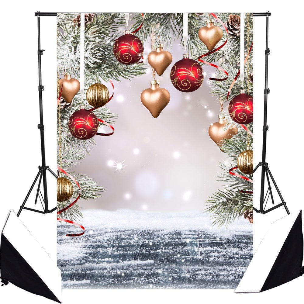 GreenDecor Polyster 7x5ft Merry Christmas Theme Backdrops, Photo Studio Photography Background Photograph Prop Best for Children, Newborn, Baby Christmas Decoration