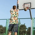 thumbnail image 5 of Pofeuu Lemon Fruits Vegetables Print Basketball Jersey, Shirts for Men Youth Basketball Jersey Crew Neck-Medium, 5 of 6