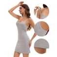 thumbnail image 3 of Unique Bargains Spaghetti Strap Cami Full Slips Under Dress XXL Grey, 3 of 6