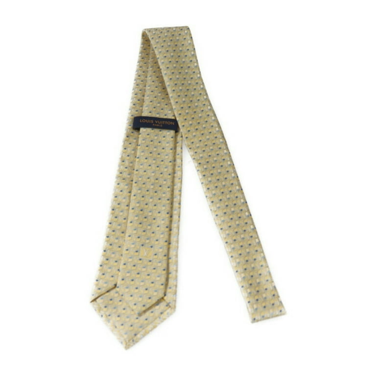 Authenticated Used LOUIS VUITTON Louis Vuitton Cravat Cube Trunk Tie M73122  Silk Yellow Series Box Whole Pattern 