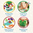 thumbnail image 3 of Battat Market Chop & Prep Plastic Set with Multicolor Play Food Board and Knife, Toddler and Preschool Toys, 3 of 10