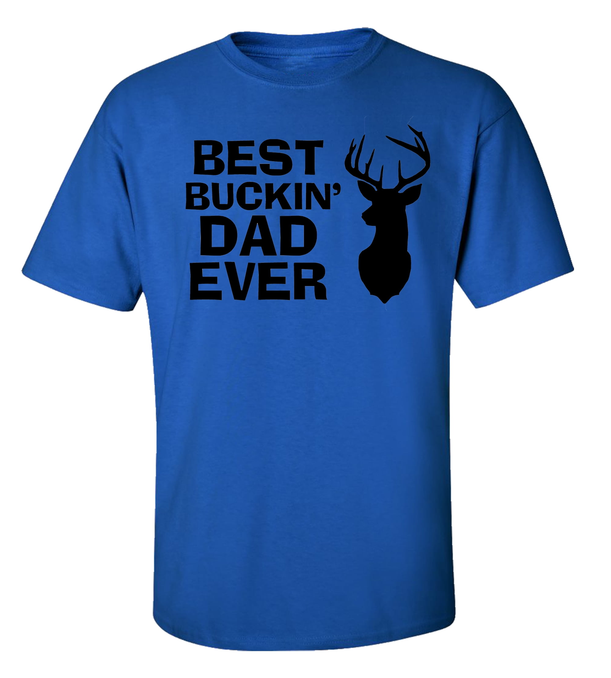 Funny Father's Day Best Buckin Dad Ever Adult Short Sleeve Tee Shirt Charcoal - Bild 18 von 29