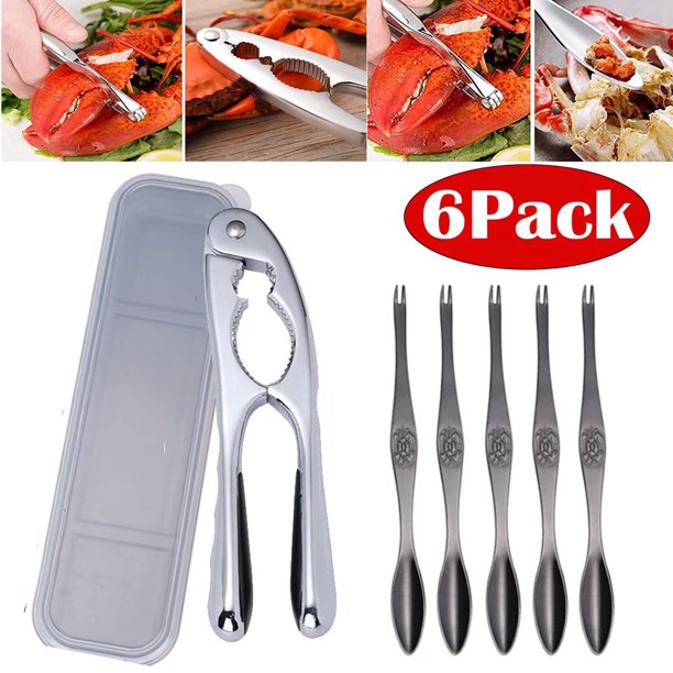Crab and Lobster Crackers and Tool Set Includes 1 Lobster Shell,5 Crab