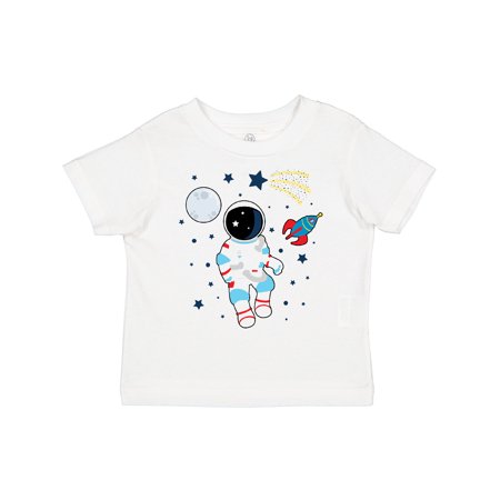 

Inktastic Astronaut the Moon Spaceship and Shooting Star for Light Colors Gift Toddler Boy or Toddler Girl T-Shirt