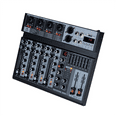 thumbnail image 2 of 4 Channel Audio Mixer Digital Mixer Sound Card Microphone Live Broadcast Computer Recording DJ Audio Equipment US Plug, 2 of 6