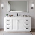 thumbnail image 2 of Wyndham Collection Miranda 66" Marble Single Bathroom Vanity in White/Black, 2 of 7
