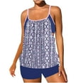 thumbnail image 1 of Women's Plus Size Two Piece Swimsuit, Modest Tummy Control Bathing Suit with Shorts, Split Skirt Set for Swimming, 1 of 6