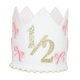 thumbnail image 2 of Hombo de corona de cumpleaños 1/2 6 meses decoraciones de cumpleaños decoración de chicas suministros de fiesta temática de la celebración de fotos Dorado, 2 of 8