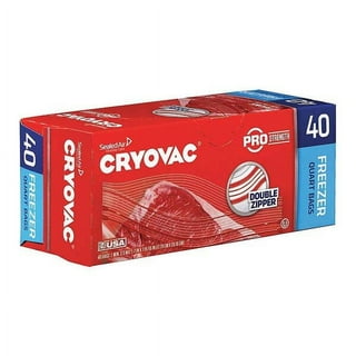 Diversey Cryovac One Gallon Storage Bag Dual Zipper, Clear, 10 1/2 x 10  15/16, 250/CT
