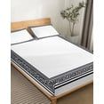 4 Piece Queen Sheet Set White Greek Key Sheets Set for Queen Size Bed ...