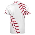 thumbnail image 5 of Baseball Fence Men Zipper T-shirt Summer Casual Short Sleeve T-shirt Top, 5 of 7