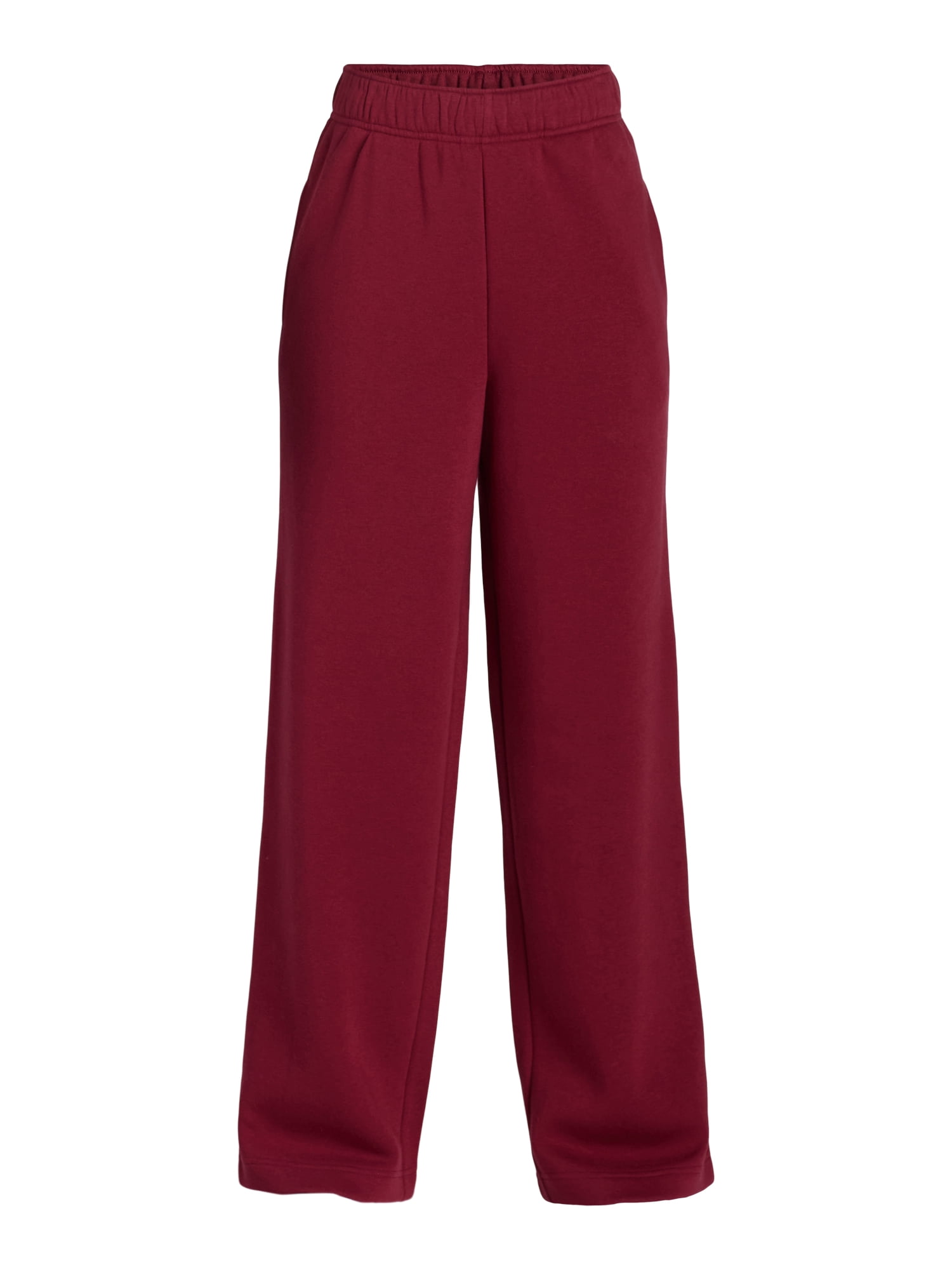 No Boundaries Soft Fleece Wide Leg Pants, 30” Inseam, 1 or 2-Pack, Women’s XXS-4X