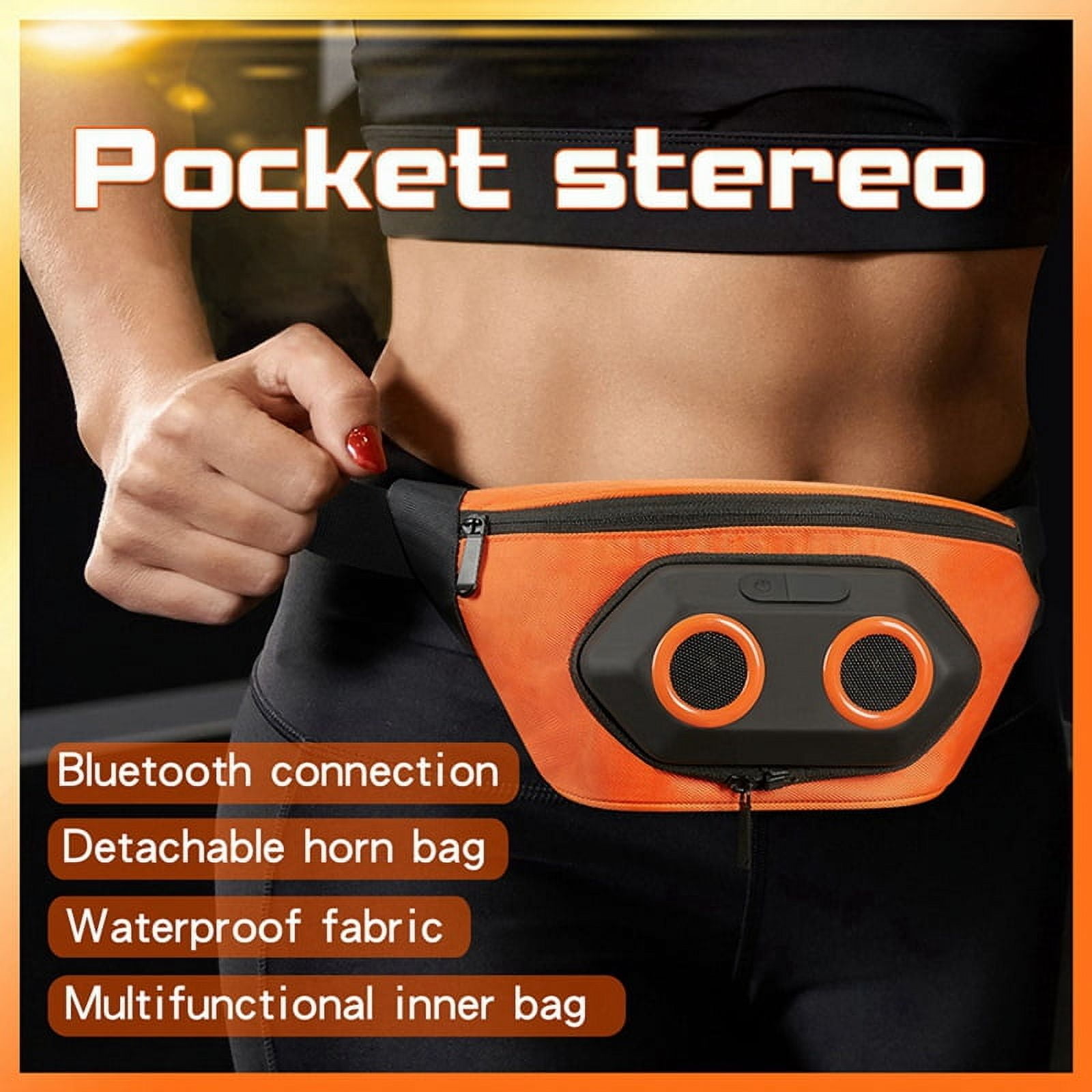 Portable Bicycle Speaker Fanny Pack Bluetooth Sound Audio Sports Waterproof Outdoor Running Climbing Sports Speaker,A