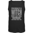 thumbnail image 1 of Halloween Human Witch Costume Black Adult Tank Top - Large, 1 of 1