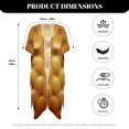 thumbnail image 6 of HELLHERO Casual Long Kimono Swimsuit Cover Up for Beach Polyester Lightweight Bathing Suit Cover Up Gold Tufted, 6 of 6