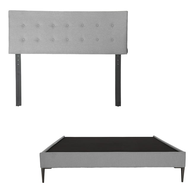 Base Cama Slim Dicasa Cabecera Individual Bilbao Gris