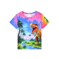 thumbnail image 3 of ATAIKU Summer Pajamas for Boys Dinosaur Short Sleeve 2-Piece PJs Set Toddler Kid Comfy Sleepwear Size 3-12Y, 3 of 13