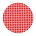 thumbnail image 3 of YFYANG Round Fitted Table Cloth, Waterproof Vintage Red Plaid Texture Pattern Polyester Table Cover, Indoor Outdoor Decorative Tablecloths with Elastic Edge, 3 of 7