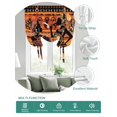 thumbnail image 2 of Black Orange Girls Boho Tie Up Curtains for Windows 45 Inch Length Balloon Curtains Kitchen Adjustable Balloon Window Shade Vintage Ethnic Tribe Abstract Art Tie Up Bathroom Curtain Window 34"x45", 2 of 6