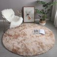 thumbnail image 1 of Plush Round Rug Fluffy White Carpets For Living Room Soft Home Decor Bedroom, 1 of 5