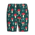 thumbnail image 4 of Gaeub Amanita Mushroom Printed Men's Short Pajama Pants, Lightweight Lounge & Sleep Bottoms Keep You Cool - Small, 4 of 9