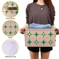 thumbnail image 3 of Yayeee 2 Pack Canvas Storage Basket with Handles for Shelves Fabric Bins Closet Organizer, Green Symmetrical Stars, 3 of 8