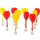 thumbnail image 1 of Dardos magnéticos, juego de dardos de plástico de repuesto, juguetes de juego de objetivo de ala de dardos de seguridad (rojo + amarillo 10), 1 of 5