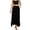 Black, variant on ZHOGXU Elegant Midi Skirts For Womens Solid Color High Waist Flared Ruffle Hem New Clothes 2026
