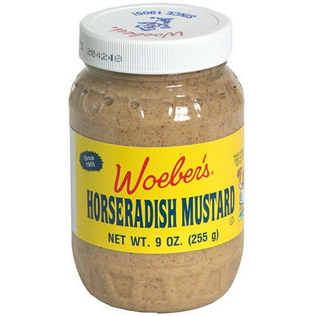 Woeber's Horseradish Mustard, 9 oz (Pack of 12)