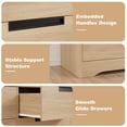 thumbnail image 6 of Modern Dresser, 4 Drawer Dresser for Bedroom with Metal Handle and Large Drawer, Wood Double Chest of Drawers and Storage Organizer for Living Room, Hallway, Entryway, 6 of 7
