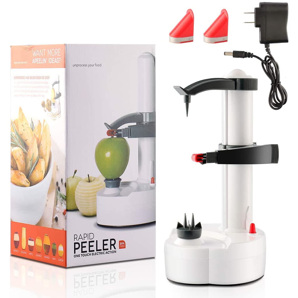 New Electric Spiral Apple Peeler Electric Peeler Fruit and Vegetable Peeler  Creative Household Multifunctional Automatic Electric Potato Peeler Safety