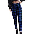 thumbnail image 1 of Leggings de mujer Pantalones de entrenamiento de cintura alta Pantalones de jogging Deportes casuales Medias activas Pantalones a cuadros, 1 of 5