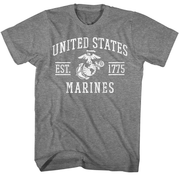 United States Marine Corps Ladies T-Shirt - Globe & Est. 1775 Design, Black, Large