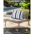 thumbnail image 4 of Pack of 4 Outdoor Lumbar Pillow Covers 11x16 Inch, Navy Blue Grey Stripe Waterproof Throw Pillow Covers Set, Modern Farmhouse Vertical Striped Decorative Cushion Cases for Patio Porch Car, 4 of 7