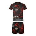 thumbnail image 5 of Rod Wave Boys Two Piece Swimsuit Kids Swimwear Set Short Sleeve Bathing Suit Trunks And Shirt, 5 of 7