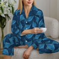 thumbnail image 6 of Vsdgher Stingray Pajamas Set Long Sleeve Sleepwear Womens Button Down Nightwear Pj Sets-Small, 6 of 7