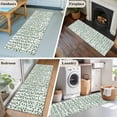 thumbnail image 5 of Green Ivy Leaves 2'x6' Runner Rugs for Hallway Kitchen Bedside Non Slip Washable, Spring Plants Botanical Modern Country Entryway Rug Runners with Rubber Backing, Long Carpet Runner for Laundry Room, 5 of 8