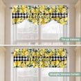 thumbnail image 5 of Tie Up Valance Curtain for Kitchen,Farm Lemon Fruit Floral Plant Rod Pocket Short Curtains Adjustable Tie-Up Shade Valances,Welcome Word Black Buffalo Window Treatment for Bathroom Living Room, 5 of 9