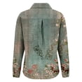 thumbnail image 5 of Shirts For Women Cotton Shirt Printed Fashion Button Down Shirts Casual Tops Long Sleeve Blouse Long Sleeve Shirts For Women, 5 of 5