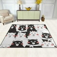 thumbnail image 3 of Coolnut Lightweight Soft Area Rugs 63 x 48 in, Black White Polar Bear Floor Mat for Kids Playing Room Hardwood Floor Living Room Nursery Rugs, 5'3" x 4', 3 of 6