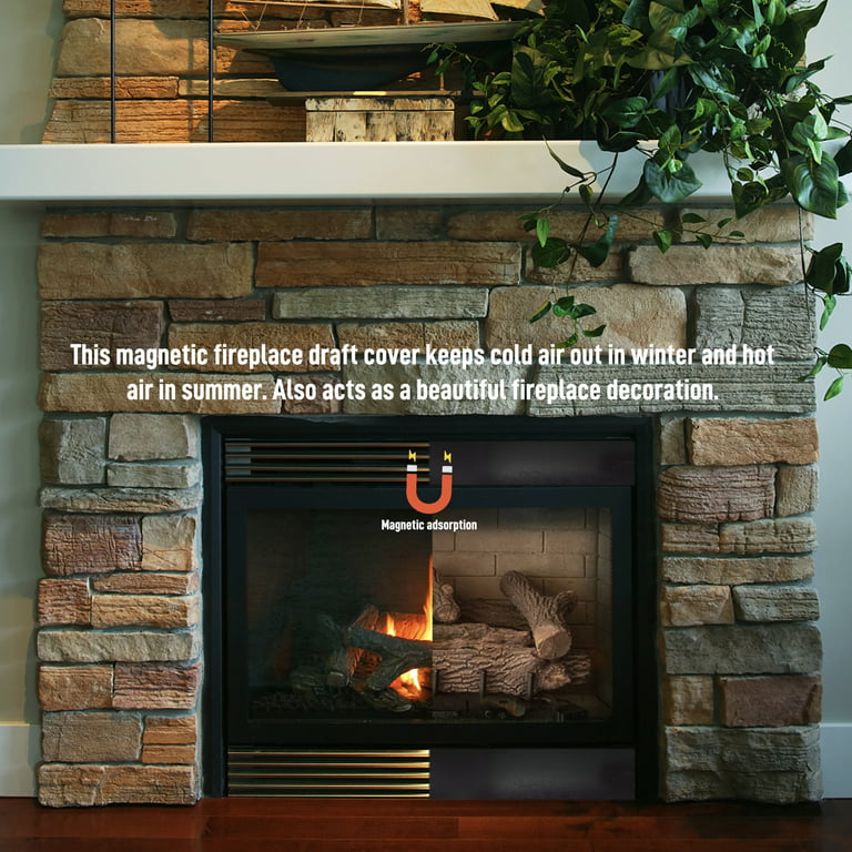 Fireplace Draft Cover CUSTOM MADE your Fireplace Dimensions With